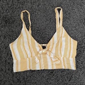 Yellow tie knot tank top